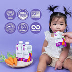 Serenity Kids 6+ Months USDA Organic Veggie Puree Baby Food Pouches | No Sugary Fruits or Added Sugar | Allergen Free | 3.5 Ounce BPA-Free Pouch | Carrots | 1 Count