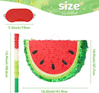 WERNNSAI Watermelon Piñata - Fruit Theme Summer Birthday Party Decorations Kids Fruit Pinata with Blindfold and Bat for Summer Tropical Party Supplies Fiestas Carnival Game