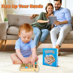 Busy Board Montessori Toys for Toddler, Wooden Sensory Board Switch Toy with Shape Sorter LED Light Up Toys Educational Plane Travel Activity for Girls & Boys