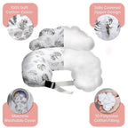 PILLANI Nursing Pillow for Breastfeeding, Breastfeeding Pillows for Mom Support & Baby Comfort, Removable Cotton Cover, w/Adjustable Waist Strap, Newborn Essentials Must Haves, Baby Registry Search
