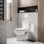 Elongated Toilet Seat, 19" Toilet Seat Set with Built-In Potty Training Seat for Toddlers, Quiet Close Hinges, Safe PP Material, Easy Install for Family Bathrooms, White 2-Pack