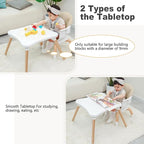 Baby High Chair, 7 in 1 Convertible High Chairs for Babies and Toddlers, Kids Learning Table, Building Block Table, Toddler Dining Chair with 360° Rotating Seat, 5-Point Safety Harness (Khaki)