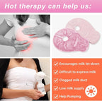 Breast Therapy Ice Packs Large Hot Cold Breast Pads, Nipple Cooling Gel Pads for Clogged Milk Duct Relief, Engorgement, Breast Augmentation Surgery, Breastfeeding Essentials for New Moms, 2 Pack