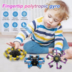 4Pcs Transformable Fidget Spinners for Kids&Adults, Deformable Chain DIY Robot Spinners Fingertip Stress Relief Sensory Fidget Toys for Kids, Fingertip Gyros Toy for ADHD Autism Gifts for Kids