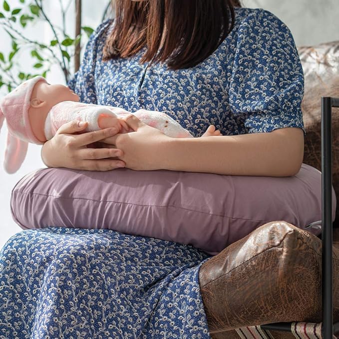 Nursing Pillow with 2 Covers, Feeding Pillows for Breastfeeding, Baby Nursing Pillow, Machine Washable