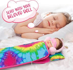 K.T. Fancy 18 Inch Girl Doll Clothes and Accessories Sleeping Bag Set Rainbow Angel of Doll Sleeping Bag, Pajamas, Shoes, Eye Mask, and Doll Pillow Outfits