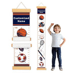 Personalized Name Growth Chart for Kids, Ball Measuring Height Chart, Meaningful Memories Through Kid Size Chart Measurement, Growth Chart Ruler for Wall, Toddler Room Decor