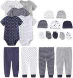 Kiddiezoom Unisex Baby Layette Essentials Giftset Clothing Set 19-Piece For Newborn Baby