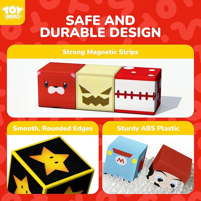 TOY Life Magnetic Blocks - 100PCS Magnetic Building Blocks Set for Kids Age 3-12 Year Old Boys Girls, 1" Mine World Magnet Building Cubes Sets for Toddlers
