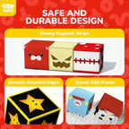 TOY Life Magnetic Blocks - 100PCS Magnetic Building Blocks Set for Kids Age 3-12 Year Old Boys Girls, 1" Mine World Magnet Building Cubes Sets for Toddlers