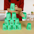 yeesport Sport Stacking Cups, 48pcs Sports Stacking Cups Sport Training Games for Travel Party Challenge Competition Gift for Kids and Adults (Blue+Green+Orange+Purple)