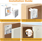 Magnetic Baby Proofing Cabinet Locks - Child Safety for Cabinets, Drawers & Cupboards - 16 Locks 3 Keys - No Drilling Easy Install by DOMILE