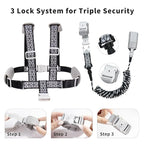 Toddler Leashes + Anti Lost Wrist Link for Kids, 4 in 1 Kid Harness Backpack Leash for Girls Boys, Reflective Kids Anti Lost Leash Cute Baby Harness Belt Strap Foldable Child Safety Leash for Park/Zoo