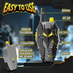 Bat Walkie Talkies for Kids with Flashing Eye Lights, Stealth Spaceship & Winged Dart Design, 2 Pack 2 Way Radio 3-12 Year Old Boy Toys, Outdoor Hiking Toys for Kid 3-5 4-6 6-8 8-10 Boys Birthday Gift