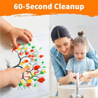 EXTRIC Washable Paint for Kids 12 Color, Non-Toxic Tempera Kid Paint 2 oz Bottles, Vibrant Pigments, Easy-Clean Toddler Paints, Kids Painting Set Arts and Crafts Supplies