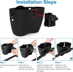 Accmor Stroller Cup Holder Basket, Universal Cup Holder, Bike Bottle Holder, 360° Rotatable Large Caliber Drinks Holder for Stroller, Bike, Wheelchair, Walker