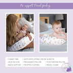 Little Grape Land Nursing Pillow, Breast Feeding Pillows for Mom, Butterfly Soft Cover with Breathable Filling, Feeding Support Pillow for 0-12 Months, Multifunctional Support Cushion for Travel