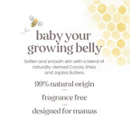 Burt's Bees Mama Belly Butter Stretch Mark Cream for Pregnancy Massages Body & Reduces Scar Appearance, Prenatal & Postnatal Tummy Skin Care, Shea Butter & Vitamin E Rich Formula, 6.5 Oz (Pack of 3)
