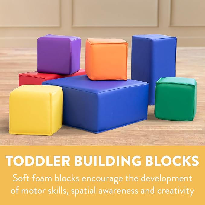 Toddler Building Blocks, Foam Blocks, Assorted, 7-Piece