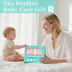 VOOVA & MOVAS 6 Pack 100% Cotton Baby Washcloths | 12x12 Inches | Highly Absorbent | Ultra-Soft Newborn Towels | Perfect Set | Jacquard Cherry & Ivory Colors