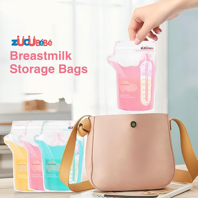 Breastmilk Storage Bags(180 Count)，8oz Milk Storage Bags for Breastfeeding，BPA Free with Easy Pour Spout, Self Standing, for Refrigeration and Freezing