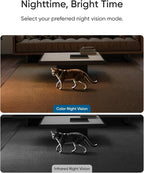 eufy Security Indoor Camera E30, Latest Generation, 4K UHD Security Camera, 360 Pan-Tilt, Color Night Vision, AI Detection for Human/Pet/Audio/Crying, Human/Pet Auto Tracking, Works with Homekit,Black