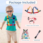 JXM Safety Harness Leash for Autism and Special Needs Child (3-6 yrs), Child Adjustable Elopement Harness with Emergency Grab Handle and Tether, Keep Active Autistic/ADHD Kids Safe and Free Outdoors