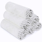 San Francisco Baby Bamboo Rayon Washcloths for Newborn - Soft, Absorbent, 6-Piece, White