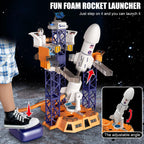 2-in-1 Rocket Launcher and Space Shuttle Toys Model for Kids Ages 3-12, Aerospace STEM Building Toys with Mini Projector, Spaceship Educational Toys Gifts for Boys Girls