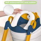 Toilet Seat, Potty Training Seat for Toddler, Upgraded 2-in-1 Potty Toilet Training for Boys and Girls,Waterproof Cushioned Mat with Non-slip Step Stool