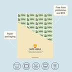 Personalized Name Labels for Kids (180) – Custom Waterproof & Durable Stickers for Clothing, Daycare, Office & School Supplies - Motor