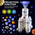 Space Shuttle Rocket Ship Toys for Kids Boys Age 3 4 5 6 7 8 9 Years Old, 5-in-1 STEM Science Educational Aerospace Toys with 2 Astronauts Figures, Projection Lamp, Space Toy Gift Birthday Christmas