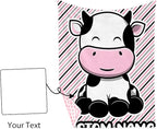 Personalized Baby Blankets for Girls, Custom Name Pink Cow Pattern Baby Blanket, Soft Minky Dot Blanket for Newborns and Toddlers, Ideal for Baby Showers Christmas Brithday Gifts