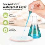 Organic Nursing Pads - 14 Washable Viscose Derived from Bamboo Breastfeeding Pads, Wash Bag, Reusable Breast Pads for Breastfeeding, Nipple Pads for Breastfeeding Essentials(Pink Sand, L 4.8")