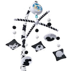 EVERLOVE Montessori Mobile Baby for Crib (TINITIGIES) - Digital Music Box with 12 lullabies & 3 Modes (Rotating only, Music only, or Both) - Black and White Baby Mobile for Boys & Girls