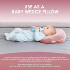 Chilling Home Portable Pregnancy Pillow for Sleeping-Memory Foam Maternity Pillow for Pregnant Women-Travel Wedge Body Pillows-Support for Back, Belly, with Removable Ruby Red,Cooling Cover
