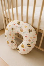 Nursing Pillow Covers 2 Pack, Breastfeeding Pillow Slipcovers Soft and Stretchy, Nursing Covers for Baby Girls Boys Newborn (Honeybee Dreams)