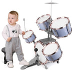 M SANMERSEN Kids Jazz Drum Set - 5 Drums with Stool - Rock Jazz Drum Kit - Musical Enlightenment Educational Toys Gift for Boys Girls