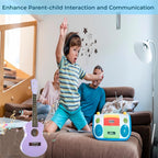 21 Inch Carbon Fibre Kids Toddler Child Children Acoustic Guitar Ukulele Musical Instruments Ideal for 3-9 Year Old Boys Girls Gifts (Purple)