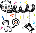 Black and White High Contrast Baby Toys - Sensory Infant Hanging Carseat & Stroller Toy for Newborns 0-6,6-12Months Perfect Easter Birthday & Baby Shower for Babies Boys Girls