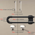 (10 pack black) 4 button Cabinet Locks, U-Shaped Proofing Drawers Safety Child Locks Adjustable, for Wardrobe,Kitchen,Bathroom,Drawer,Fridge,Cupboard Doors Knobs & Handles