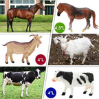 BOLZRA Farm Animals Big Red Barn Toy for 1 2 3 4 5 Years Old Toddlers, Kids Farm Figures Fence Playset with Tractor, Preschool Montessori Learning Toys, Christmas Birthday Easter Gift for Boys Girls