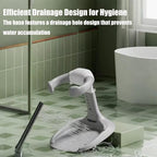 PandaEar Baby Shower Stand | Adjustable Baby Bath Stand with Safety Handle | Foldable Infant Shower Standing Support with Anti-Slip Base for Babies 6-36 Months Newborns & Toddlers (Grey)