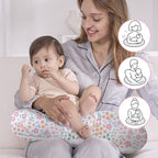 Little Grape Land Nursing Pillow & Breastfeeding Pillow for Baby Feeding, Ergonomic U‑Shape Support, Removable Washable Cover, 23 x 16 x 6.5 in, Floral