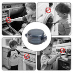 2 Pack Deadbolt Child Safety Lock Cover - Child Proof Deadbolt Cover & Door Knob Protector, Deadbolt Lock Cover for Kids, Prevents Accidental Locking (Fits Standard Locks) (Black)