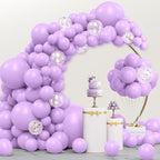 JOYIN 150 Pcs Pastel Purple Balloons, Different Sizes 18 12 10 5 Inch Pastel Purple Latex Balloon Arch Kit with Instruction for Birthday Party Graduation Wedding Holiday Decoration