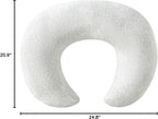 Nursing Pillow, Plus Size Breastfeeding Pillow Original Support for Baby Boys Girls Breastfeeding Essentials, with Removable Soft Cotton Cover (Light Grey, Large (25.59*20.08*6.30 Inches))