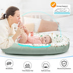 Baby Lounger - Breathable & Soft Baby Nest, Portable and Lightweight Tummy Time Lounger for Home and Travel, Ideal Newborn Babies Essentials Baby Shower Gifts