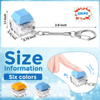 Keyboard Fidget Toys, Keyboard Fidget Keychain Keyboard Decompression Toys Keyboard Fidget Toy Button Stress Relief Gifts for Adult and Kids,Finger Clicker Toys,ADHD Toy,Cool Fidgets(Blue and Orange)