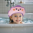 Cute Sea Lion Shower Shield Visor - Eye & Ear Protection for 0-9 Yrs, Pink